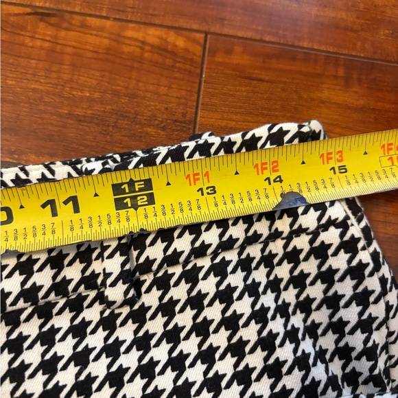 J.Crew Black White Houndstooth Flat cotton Front Skinny Winnie trousers Pants 4 - Picture 14 of 15